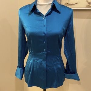EYE silk button down top